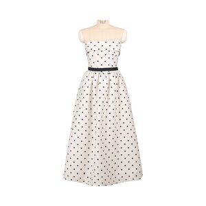 Elegant Polka Dot Strapless Dress